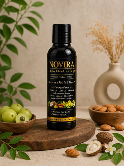 Novira herbal infused hair oil