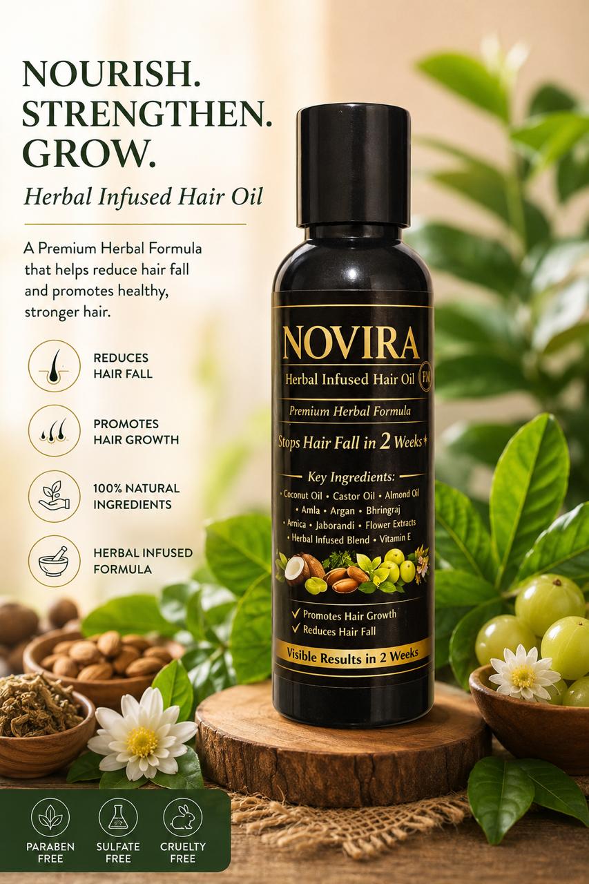 Novira herbal infused hair oil