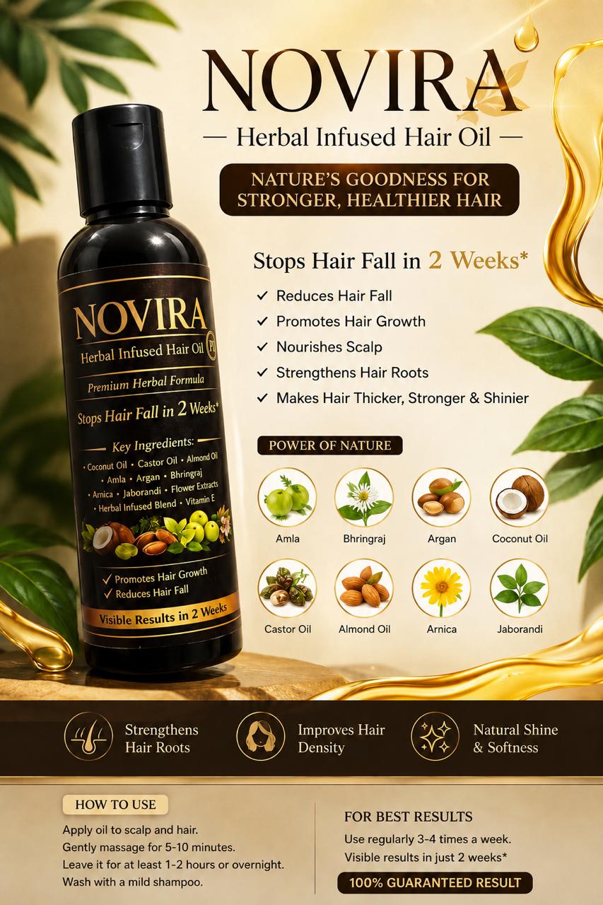 Novira herbal infused hair oil