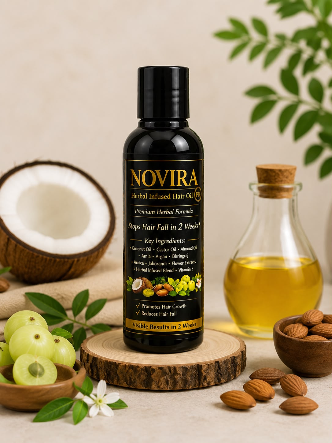 Novira herbal infused hair oil