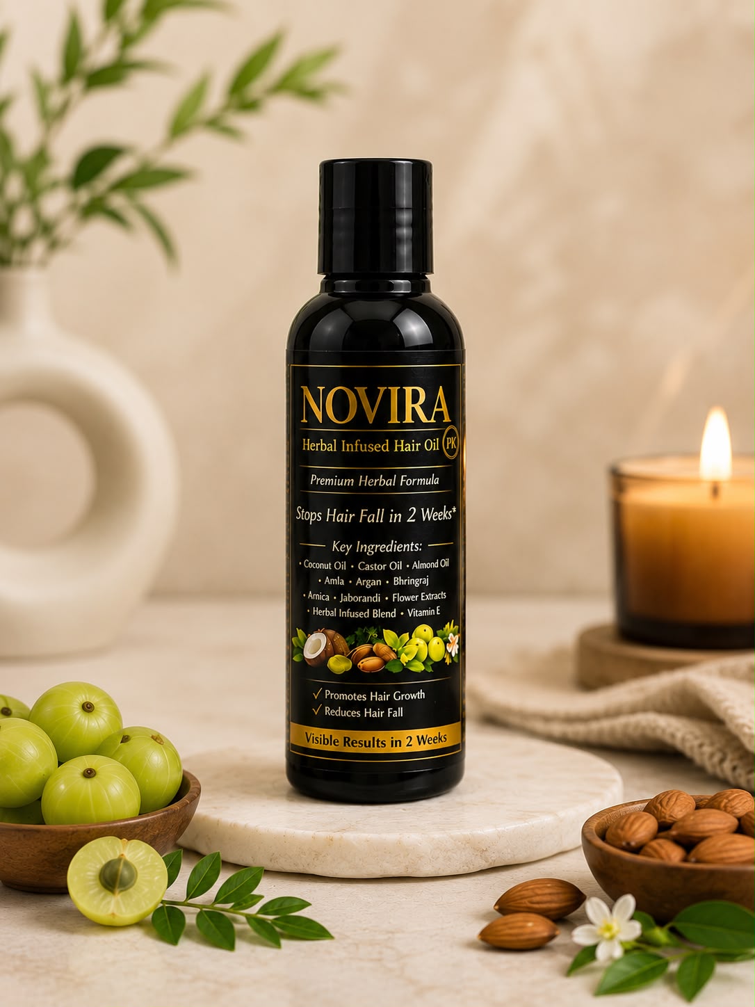 Novira herbal infused hair oil
