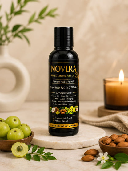 Novira herbal infused hair oil