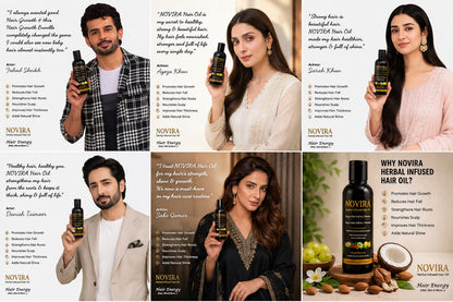 Novira herbal infused hair oil